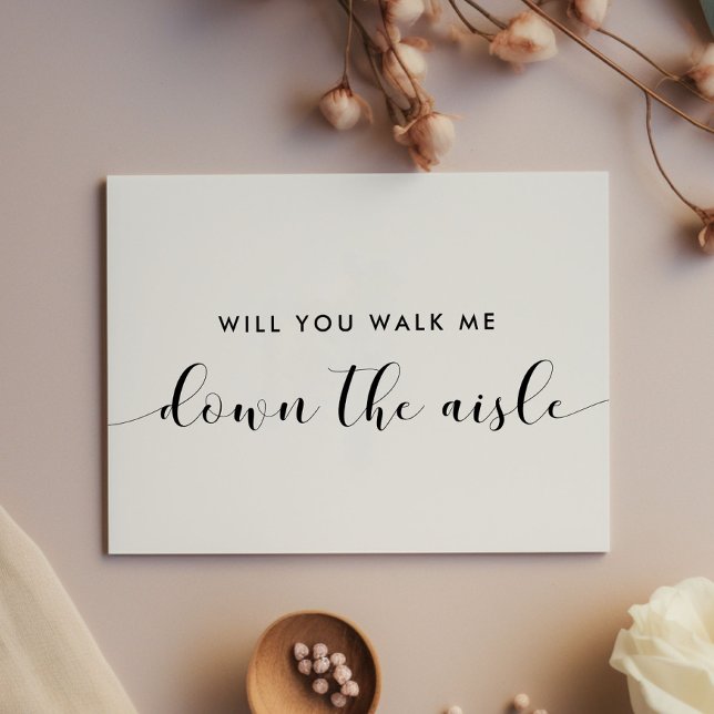 Chic Will you walk me down the aisle proposal card (Creator Uploaded)