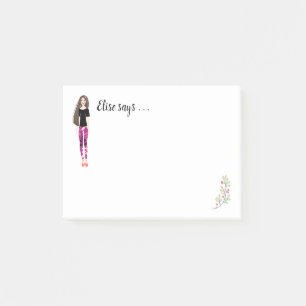 Chic Woman in Leggings Post-it Notes
