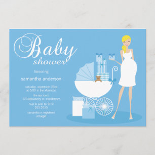 Chic Woman Invitation Baby shower - Garçon