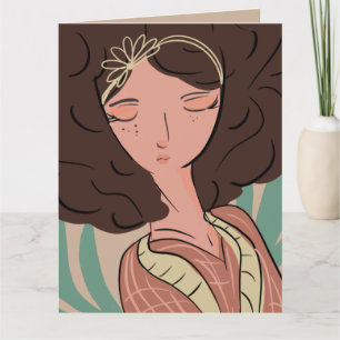 Chic Woman Plant Lover Blogger Card