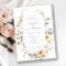 Chic Yellow Lilac Wildflower Frame Wedding Invite