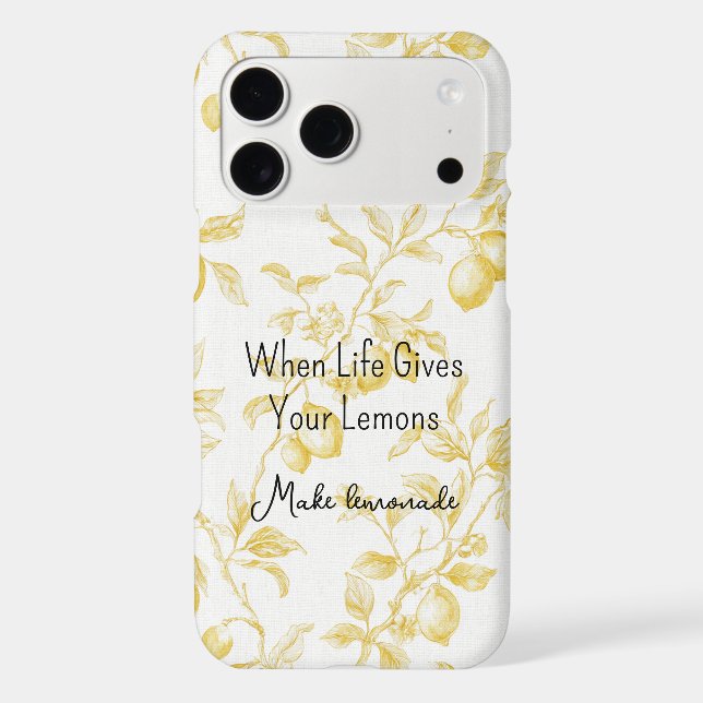 Chic Yellow White Lemons (Back)