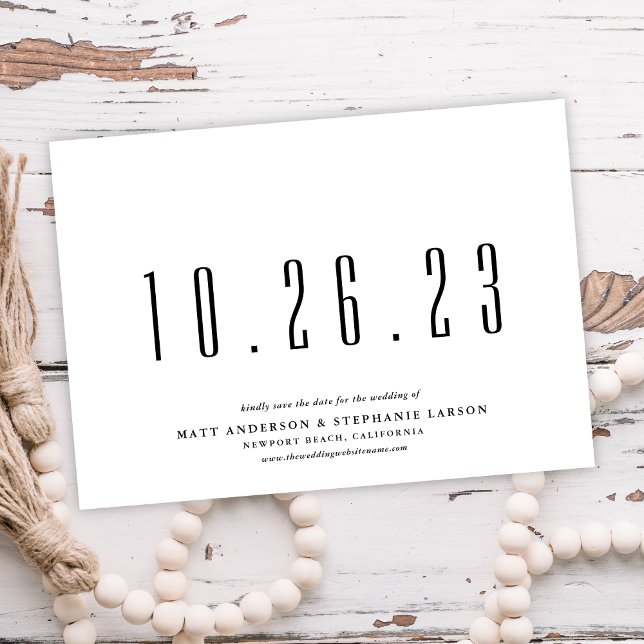 Chic Your Wedding Date Non-Photo Save The Date Invitation (Creator Uploaded)