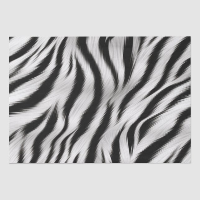 Chic Zebra Animal Print Bridal Shower Tissue Paper (Front)