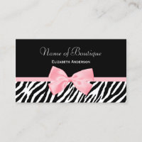 Chic Zebra Print Boutique Light True Pink Ribbon