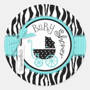 Chic Zebra Print Sticker R-TQBK-2