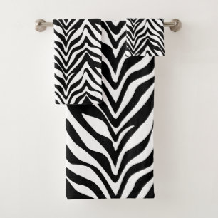 Chic Zebra Stripes Bath Towel Set