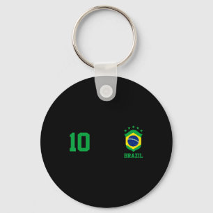 Chica Brazil Flag Brazilian Pride Soccer Jersey No Keychain