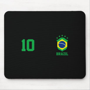 Chica Brazil Flag Brazilian Pride Soccer Jersey No Mouse Pad