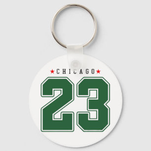 Chicago 23 Varsity Number Keychain