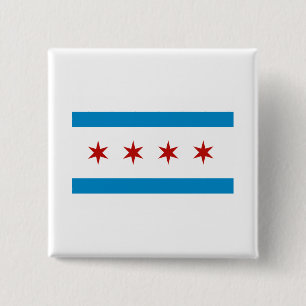 CHICAGO 2 INCH SQUARE BUTTON