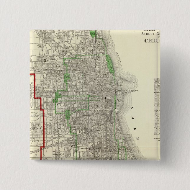 Chicago 2 Inch Square Button (Front)