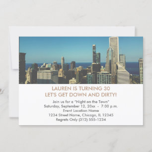 Chicago 30th Birthday Invitations