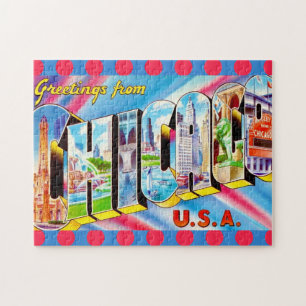 Chicago 511x14 Colorful  Postcard Puzzle