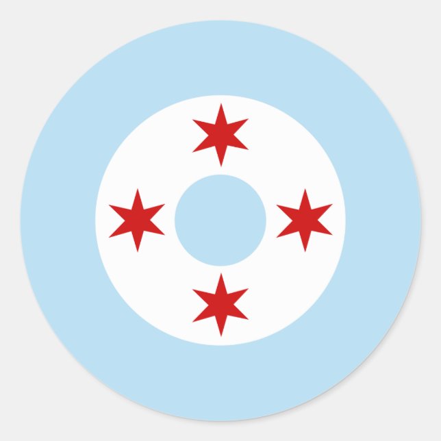 Chicago Air Force (Fighter Wing) Roundel Classic Round Sticker (Front)