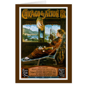 Chicago & Alton Railroad Vintage Travel Poster