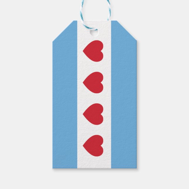 Chicago Amour | Étiquettes Cadeaux (Devant)