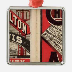 Chicago and Alton Railroad Metal Ornament