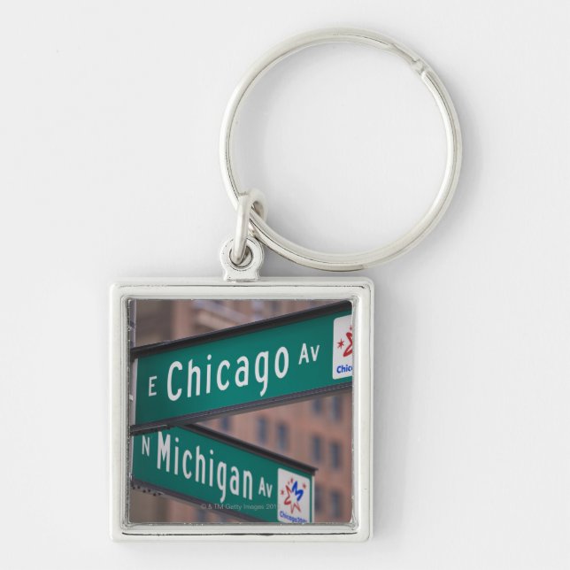 Chicago and Michigan Avenue signposts, Chicago, Keychain (Front)