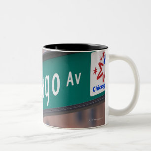 Chicago and Michigan Avenue signposts, Chicago, Two-Tone Coffee Mug