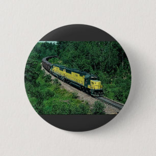 Chicago and Northwestern EMD No. 8028 with ore tra 2 Inch Round Button