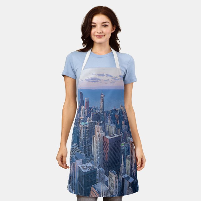 Chicago Architectural Buildings Artwork | Apron (Worn)