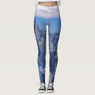 Chicago Architectural Buildings Artwork Leggings