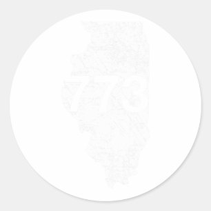 Chicago Area Code 773  Classic Round Sticker