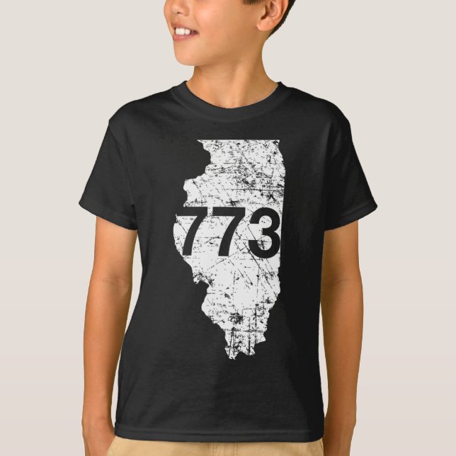 Chicago Area Code 773  T-Shirt (Front)