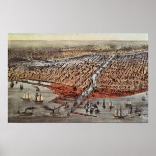 Chicago As it Was, c.1880 Poster