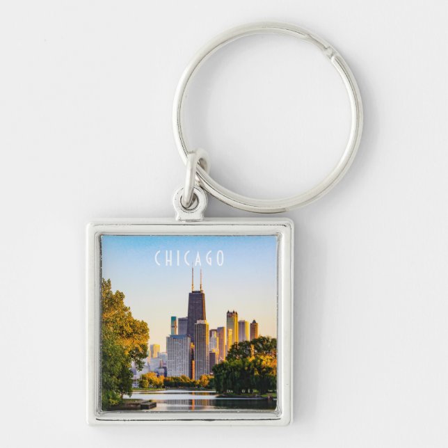 Chicago at Dusk Keychain (Front)