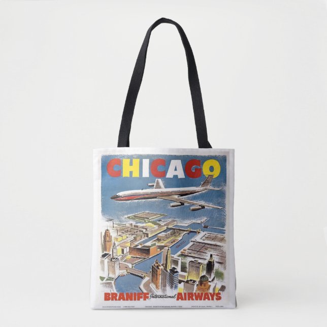 Chicago Barniff Airways Travel Fourre-tout sac vin (Devant)
