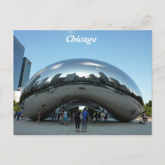 Chicago Bean Sightseeing Holiday Postcard