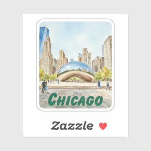 Chicago Bean Watercolor