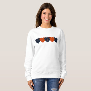 Chicago Bears Heart Football Sweatshirt