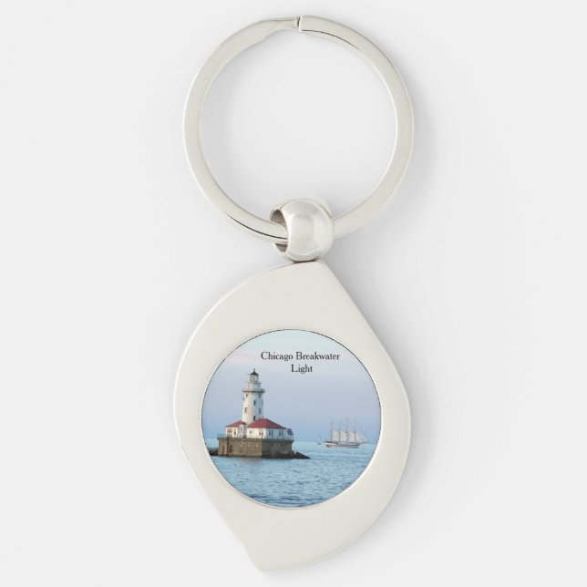 Chicago Bkw Light & Windy II metal key chain (Front)