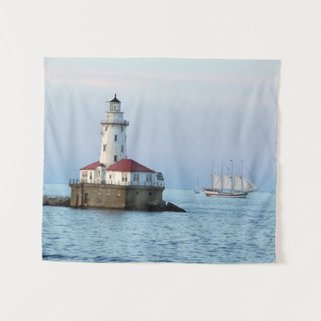 Chicago Bkw Light & WIndy II tapestry (Front (Horizontal))