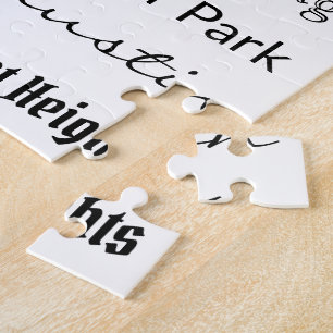 Chicago - black on white jigsaw puzzle