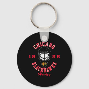 Chicago Blackhawks Hockey Mask Black Officially Li Keychain