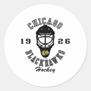 Chicago Blackhawks Hockey Mask Red Nhl Officially  Classic Round Sticker