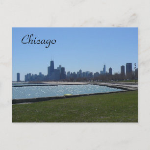 chicago blue postcard