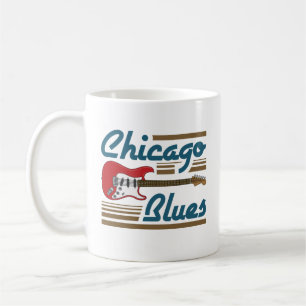 Chicago Blues Music Musician Guitar Coffee Mug