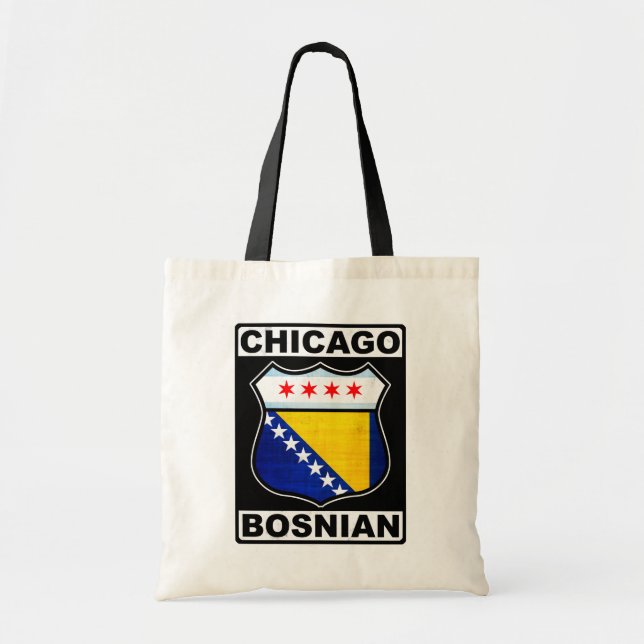 Chicago Bosnian American Tote Bag (Front)