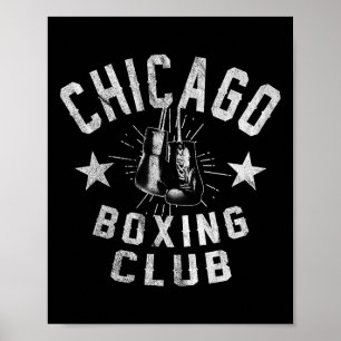 Chicago Boxing Club - Vintage Chi-town Retro Boxer Poster
