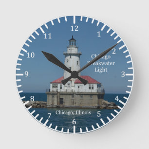 Chicago Breakwater Light clock