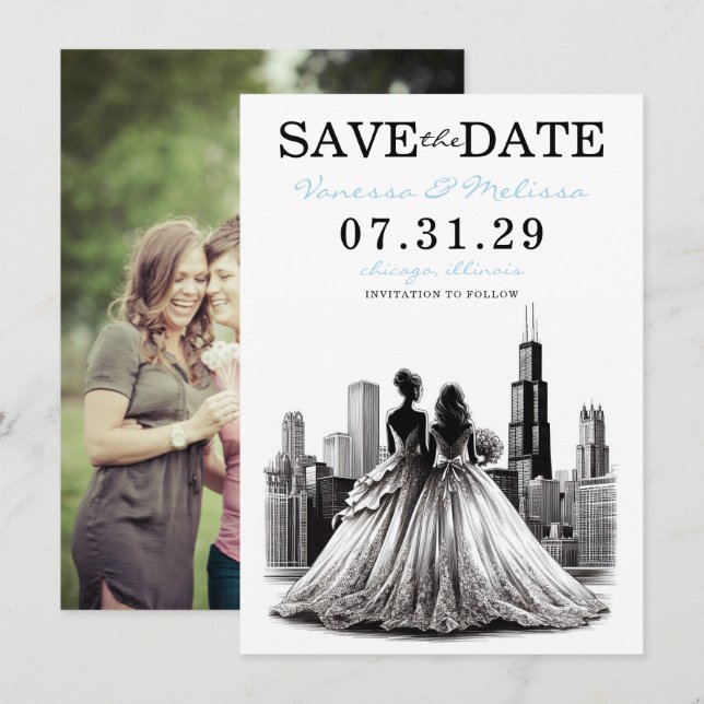 Chicago Brides Save The Date (Front/Back)