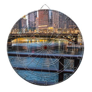 Chicago Bridges & Lights Dartboard