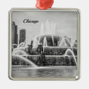 Chicago Buckingham en niveaux de gris ornement mét