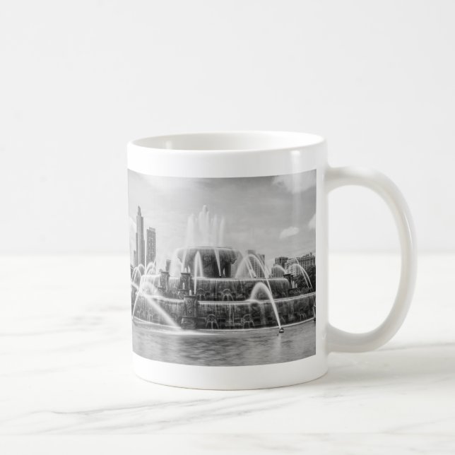 Chicago Buckingham Grayscale Coffee Mug (Right)