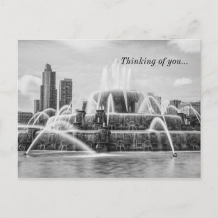 Chicago Buckingham Grayscale Pensée De Carte Posta